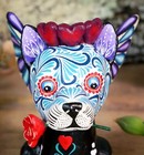 Sm Angel Skeleton Dog Valentine Day Of The Dead Hearts Handmade Mexican Folk Art