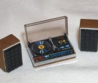 Lundby Stereo With Speakers 1 16 Scale Vintage Dollhouse Accessories New 
