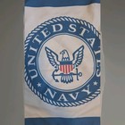 United States Navy Usn Emblem Flag Banner Blue   White Militaria Garden Flag