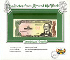 World Banknotes Dominican 1 Peso Oro 1984 P-126a 1 Unc 2 Consecutive Lucky 999