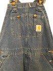 Rare Mens 90s Vintage Size 34 X 32 Carhartt Blue Denim Overalls  Made In Usa