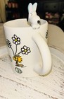       new Ceramic Snoopy   Woodstock Easter Egg Mug