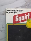 Vintage Squirt Metal Painted Chalk Board Advertisment Sign Bottom Cut  Soda Menu