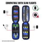 Usa Gear Dart Case Holster For 3 Dart Set  12 Slim Flights   More - Blue