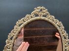Vintage Gold Floral Cast Iron Vanity Top Tilting Dresser Mirror 14   