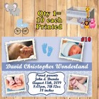 Baby Birth Announcement Cards 10 Ea Or More Env Personalized Custom Made
