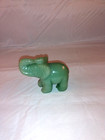 Natural Stone Carved Jade Green Elephant Paperweight Figurine 2  Tall