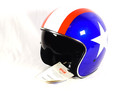 Outlaw Helmet Retro Patriotic Red White Blue Star Sun Shield V537-22