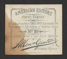 1880s N35 Allen Ginter Tobacco Card - American Editors - Bundy Broadway New York