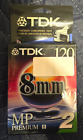 2 Pack Tdk Mp Premium 120 Min 8mm Camcorder Video Cassette Tapes New Sealed