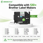 Tze-231 P-touch Label Tape 12mm 0 47in For Brother Pt-d210 Pt-h110 Black white