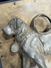 Cast Iron Vintage St Bernard Dog Clock Base Only Golden Novelty Mfg Chicago  Il