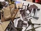 1  18 Military Base And Accessories Handmade Doll Model Scene Set Toys 77088 