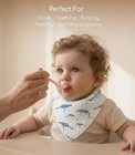 Muslin Baby Bibs 8 Pack Bandana Drool Bib Absorbent For Girls Boys Blue