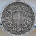 Italy 1872 M Bn 5 Lire Silver Coin