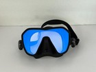 Cressi Z2 Frameless Mask - Black   Blue Inner yellow Outer Lens - Opened Box