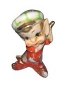 2 Golfing Pixie Elves  Golfer Golf   Vintage Christmas Pixie Elf Figurines    