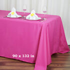 Fuchsia Polyester 90x132  Rectangle Tablecloths Wedding Party Linens