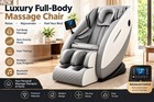 Massage Chair Zero Gravity Heat Bluetooth Speakers Gray white