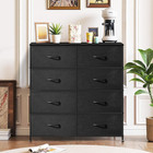 8-drawer Dresser For Bedroom  Anti-tip Tall Storage Organizer Chest Of Drawers W