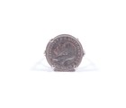 Antique Coin Ring Three Pence 1936 Sterling Silver Vintage Mount 3 7g 