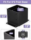 6 X 6 Inch Metal Post Base Heavy Duty Post Bracket 5 6 Inch Inner Size