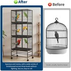 74   Large Bird Cage With Stand Wheels For Cockatiel Parakeet Finch Parrot House