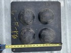 Vintage Industrial Foundry Mold Core Box - 4 Hemispherical Sand Casting Mold