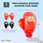 Inflatable Boxing Gloves For Kids  15 X 20 5 In  Black  Red  2 Pairs 