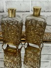 Vintage 1960   s Vanity Dresser Set Perfume powder Bottles W mirror Tray