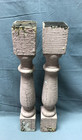 Vintage Pair Thick 3x20 Shabby Spindle Porch Balusters Pink Old Chic 1057-26b