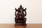 Ganesha Statue Antique Sculpture Vintage Wooden Temple Carving Hindu Deity Idol