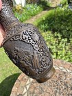 Stunning Antique Chinese Bronze Vase 11 75  4kg Amazing Modelling 