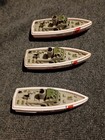 Vintage Micro Machines Galoob Coast Guard Cutter Boat Ship Red White Lot Of 3
