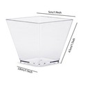 50 Pack 2 Oz Square Dessert Cups   Spoons Dessert Cup Mini Serving Appetizer Cup