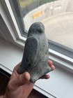 Inuit Soapstone Bird Carving     Signed     Vintage Indigenous Canadian Art