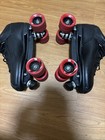 Riedell Dart Quad Roller Skates Black W  Red Wheels Speed Skates Roller Derby 