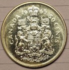 1965 Unc Canada 50 Cents 80  Silver - Canadian Half Dollar  0 50 - Elizabeth Ii