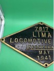 May 1941 Lima Locomotive Works Train Builders Plaque Sign Aluminum Reproduction