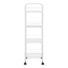 Laundry Cart With Caster Wheels  White  Adult 
