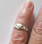 Vintage Avon Nv 925 Adjustable Heart Ring Child Size 2 5  Sterling Silver 1 09gr