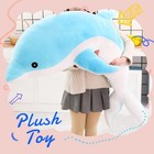 Kekeso Giant Dolphin Plush Toy  Soft Whale Hugging Pillow 39 37inch  Blue