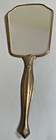 Vintage Gold Tone Ornate Beveled Hand Vanity Mirror With Flowers     13   