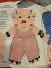 Vintage 1940   s Three Little Pigs Stuffed Toy Pillow Craft Pattern Excellent