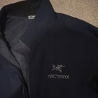 Arc teryx Men s Dark Blue Full Zip Jacket Size M Stand-up Collar Logo Short