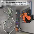 Giraffe Tools Retractable Air Hose Reel 3 8 In X 50 Ft Hybrid Air Hose Max300psi