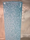 Tall Blue And White Speckled Glass Vase