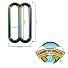 1 1 2 Inch Iridescent Rainbow Metal Round Wide-mouth Triglide Slides  10 Pack