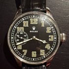 Vintage Rolex Marriage Watch     Rolex Lever Movement     Black Military Dial 