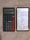 Vintage 1988 Solar Ti-34 Calculator With Cover And Instruction Card Rare